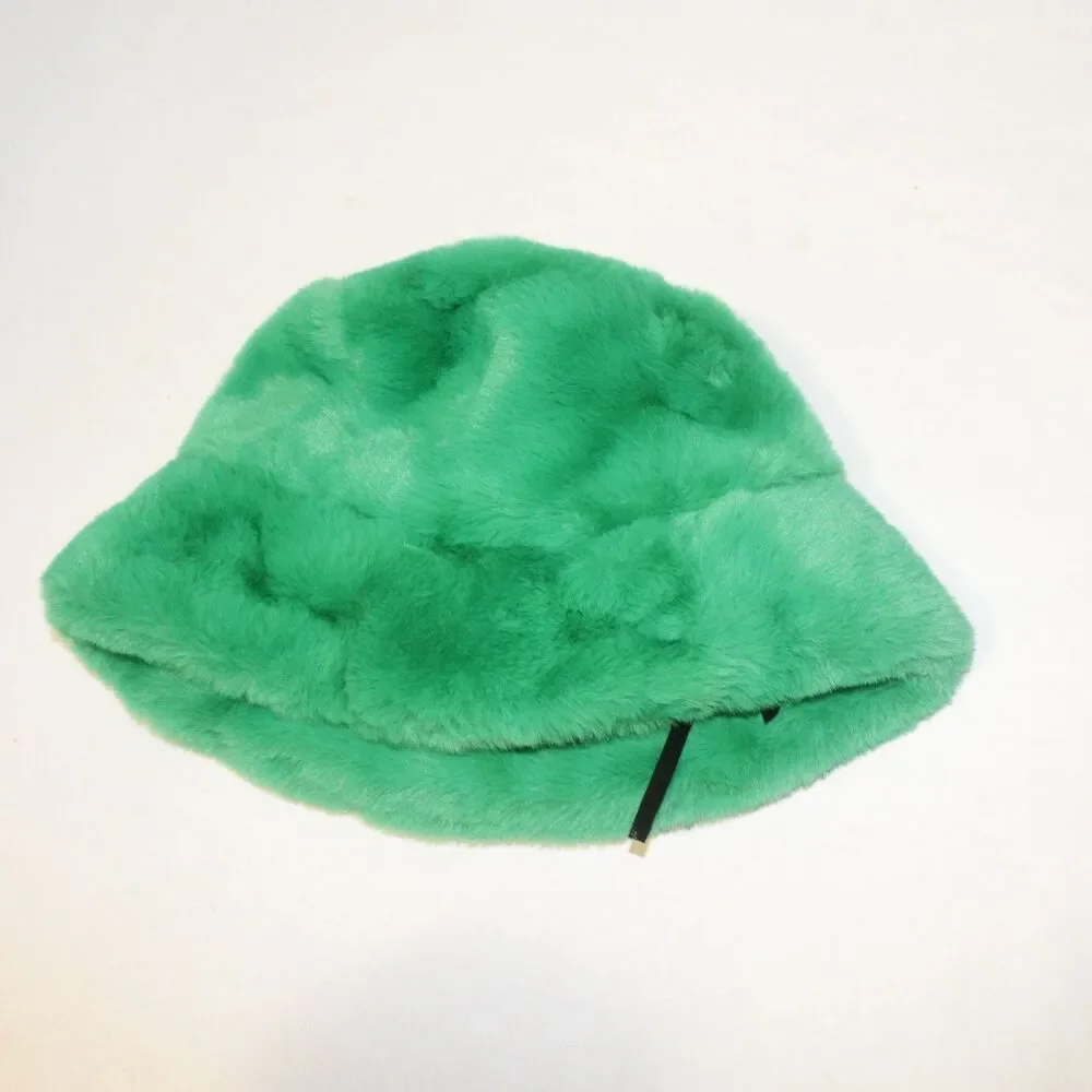 Soft High Quality Warm Lining Winter Bucket Hat Faux Fur Fuzzy Cozy Wide Brim